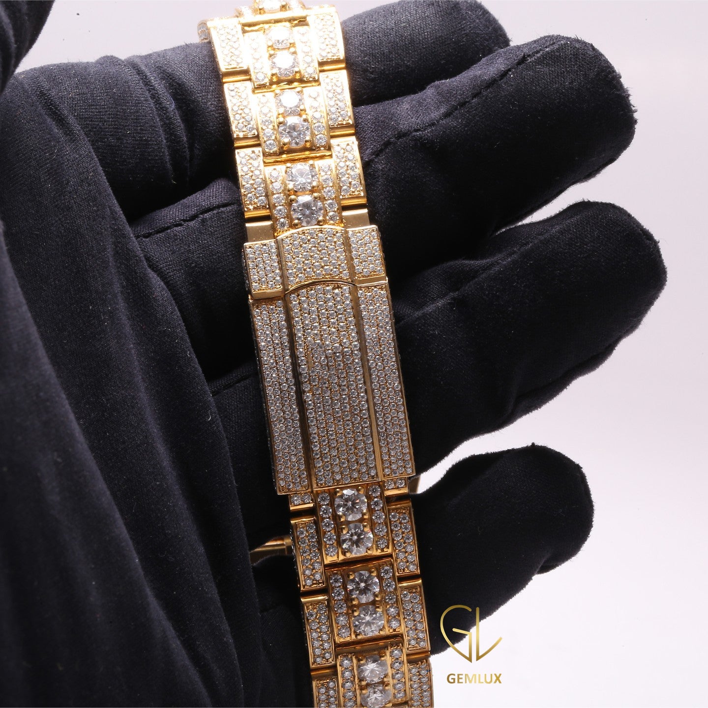 Bling Bling Moissanite Arabic Dial Hip Hop Watch
