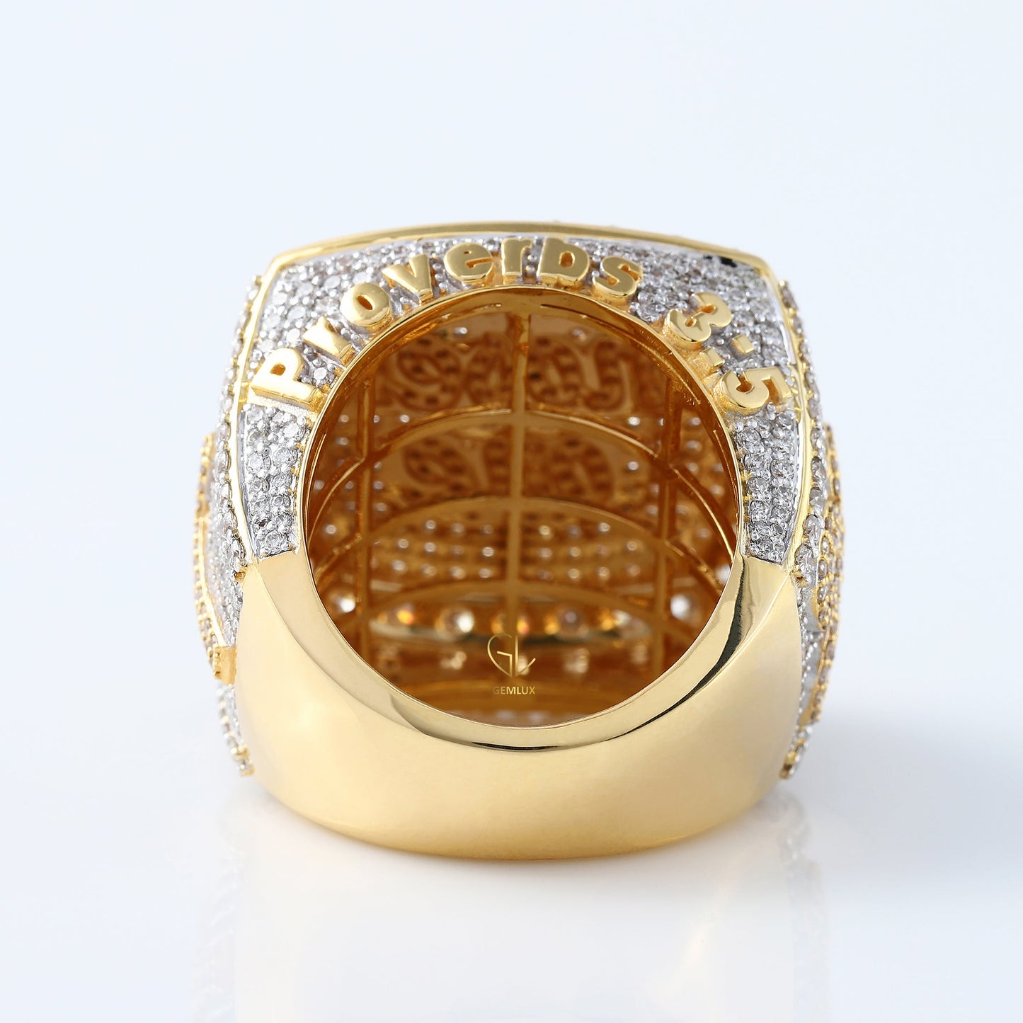 Customized Iced Out Lab Grown Diamond Letter Hip Hop Ring
