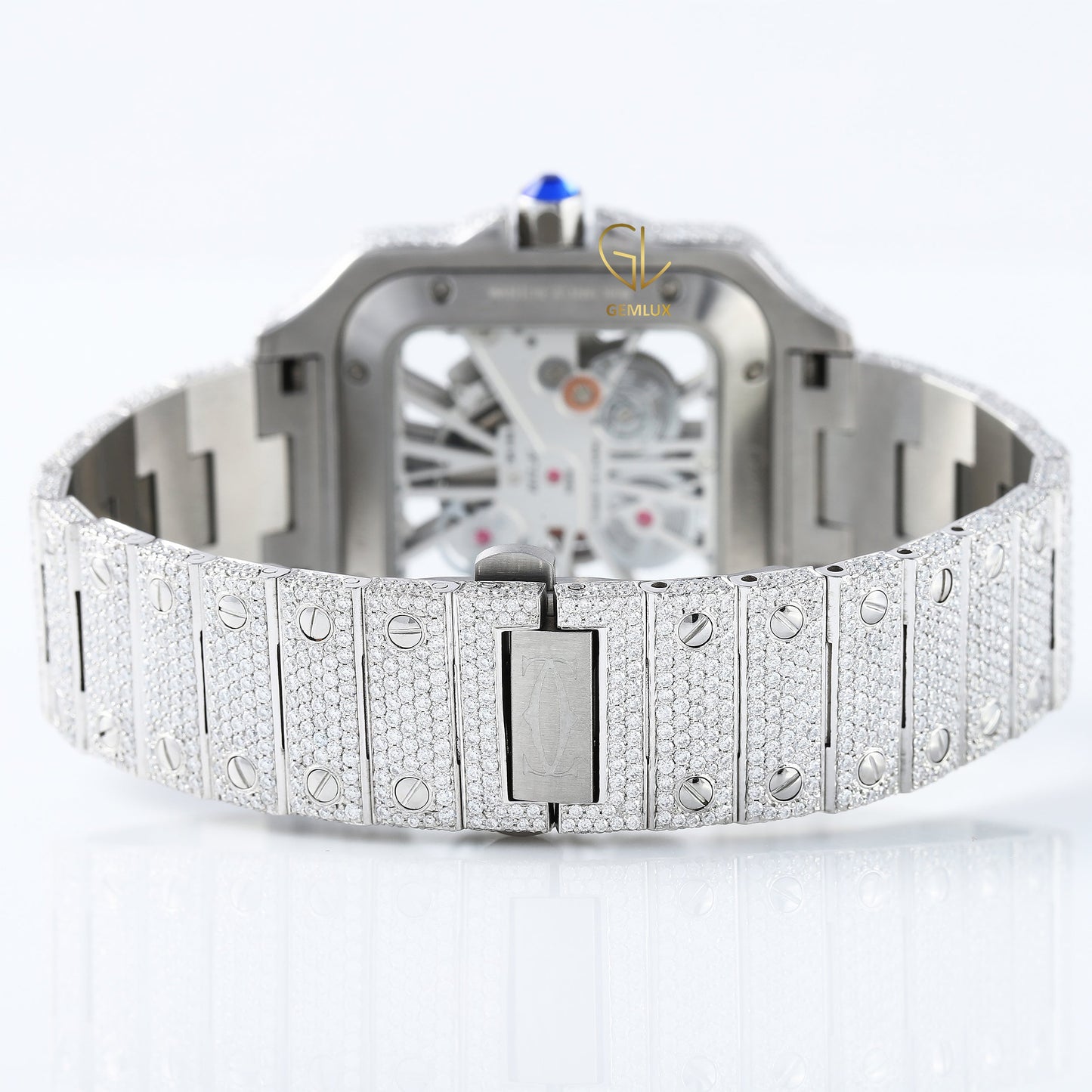 Bling Bling Square Dial VVS Moissanite Diamond Hip Hop Watch