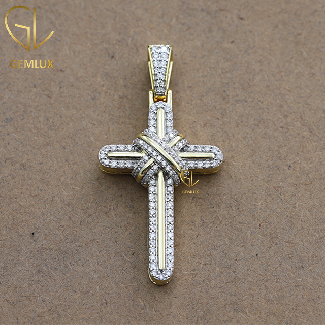 Bling Bling Moissanite Diamond Cross Pendant