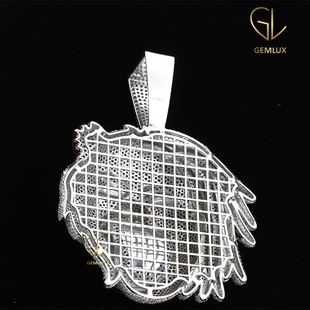 Tee Grizzley Half Men Half Beast Bling Bling Moissanite Diamond HipHop Pendant