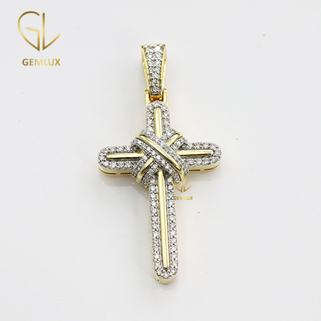 Bling Bling Moissanite Diamond Cross Pendant