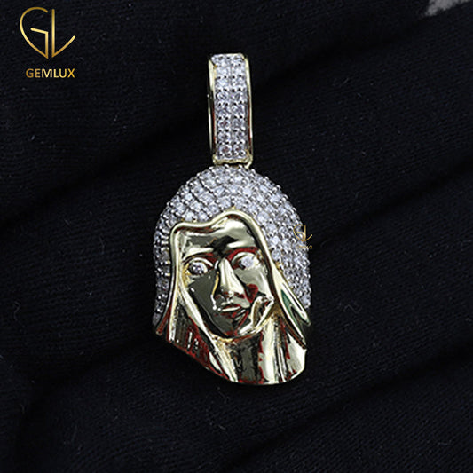 HipHop Custom Moissanite Diamond Face Pendant For Women