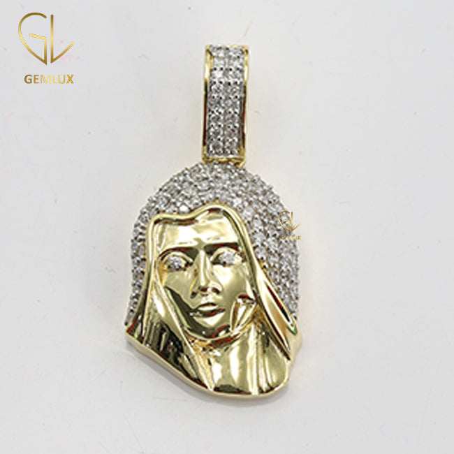 HipHop Custom Moissanite Diamond Face Pendant For Women