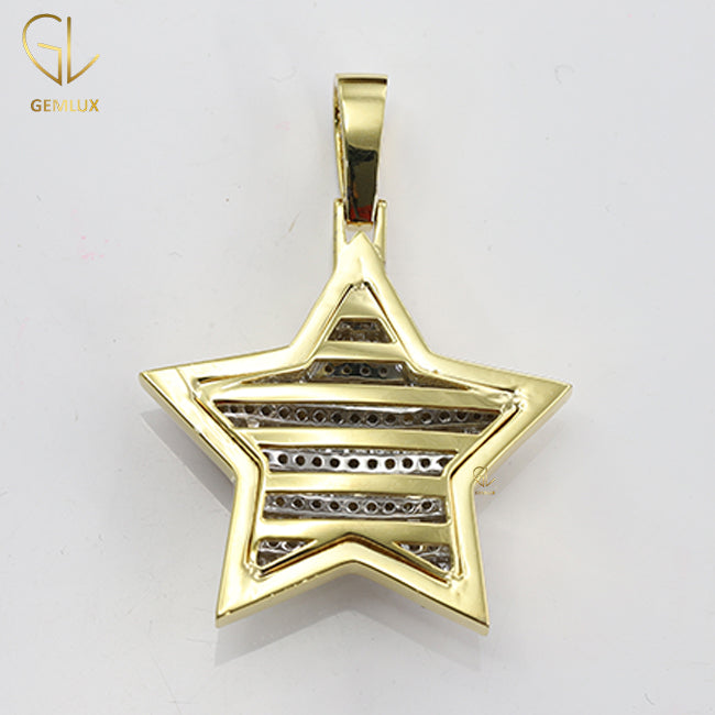 Iced Out Baguette & Round Cut Moissanite HipHop Pendant