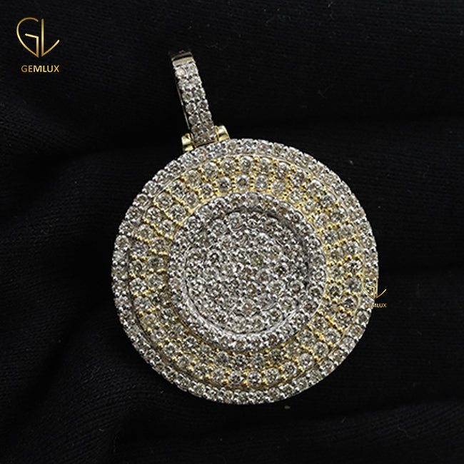 Bling Bling Round HipHop Moissanite Pendant