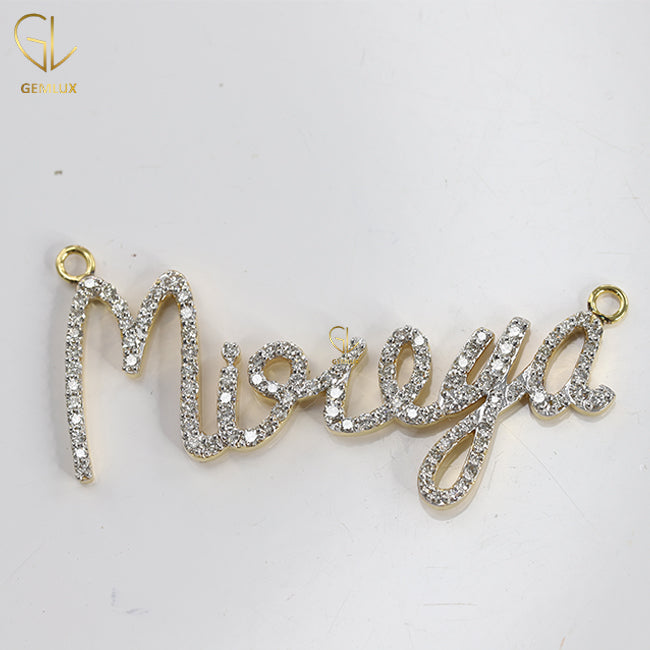 Iced Out Moissanite Diamond Custom Name Letter Pendant