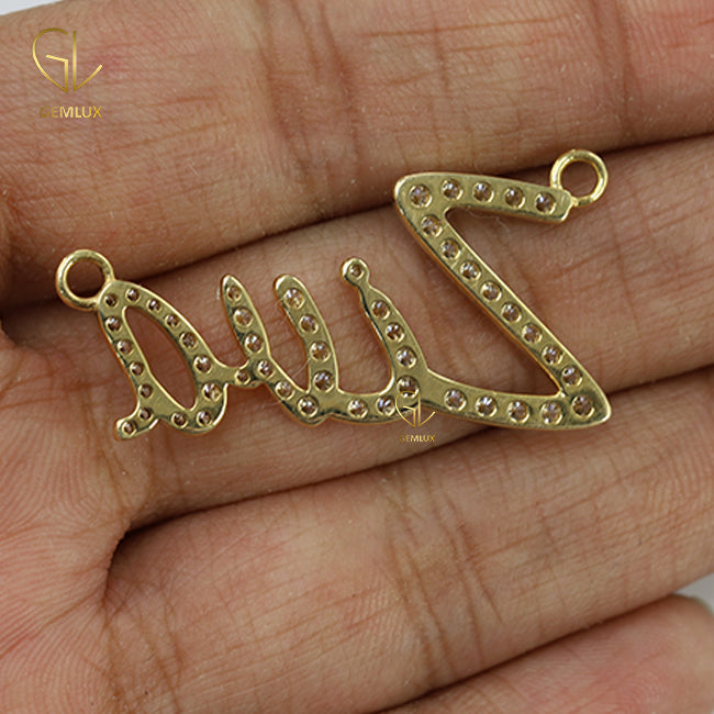 Stylish Letter Name Custom Diamond Pendant