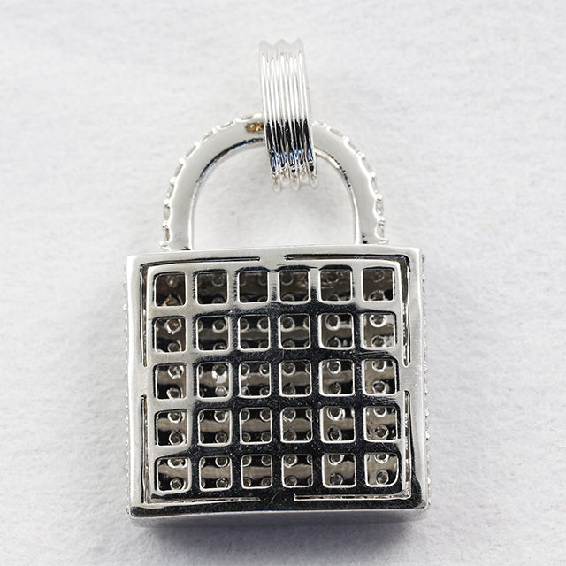 Fully Iced Out Moissanite Diamond Hip Hop Lock Pendant