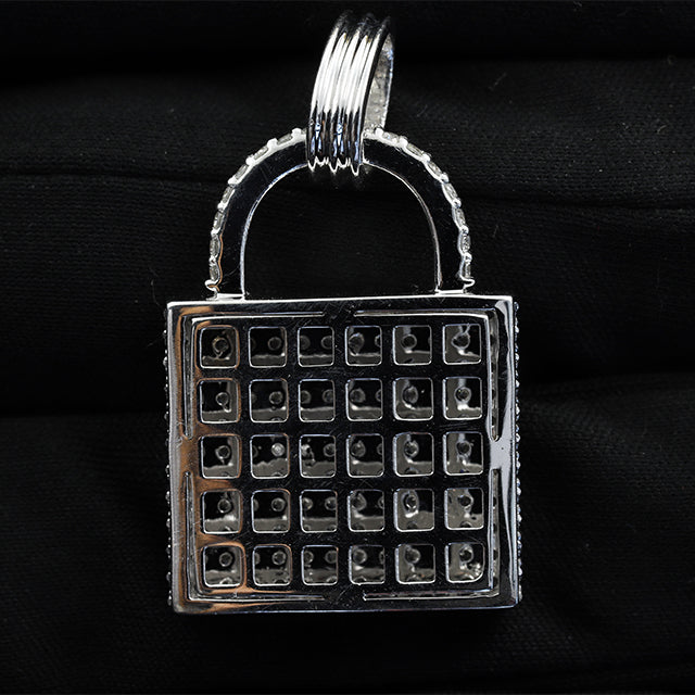 Fully Iced Out Moissanite Diamond Hip Hop Lock Pendant