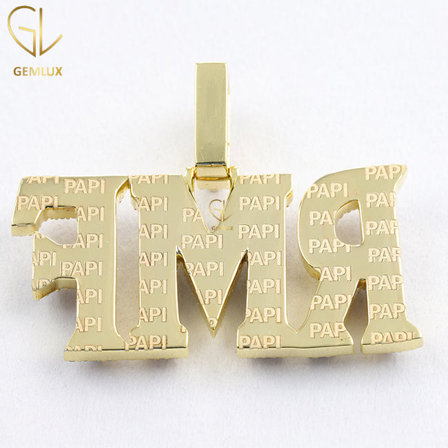 Iced Out VVS Moissanite Diamond Custom Letter Pendant