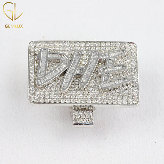 Icy Baguette Letter Moissanite Diamond Hiphop Pendant