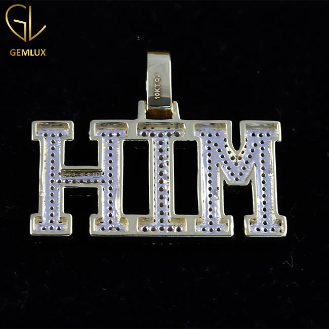 Iced Out VVS Moissanite Diamond Hiphop Letter Pendant