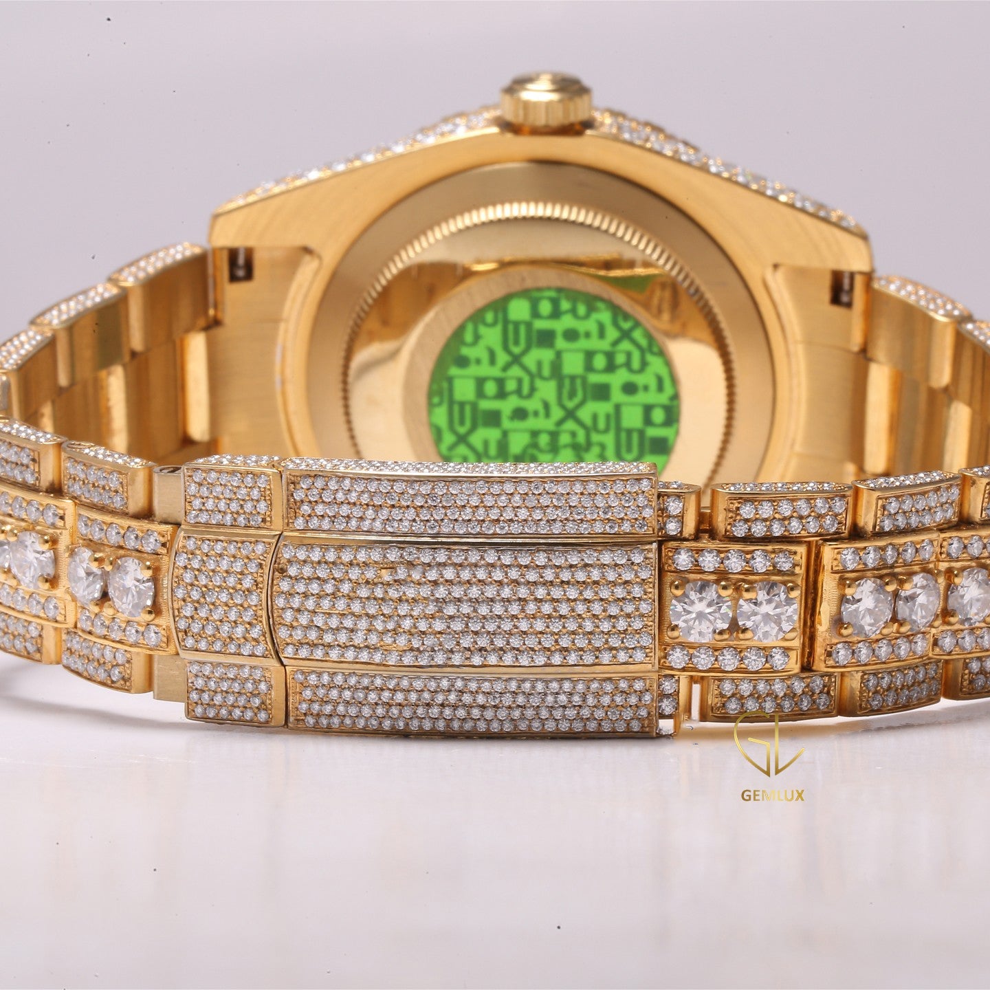 Bling Bling Moissanite Arabic Dial Hip Hop Watch 