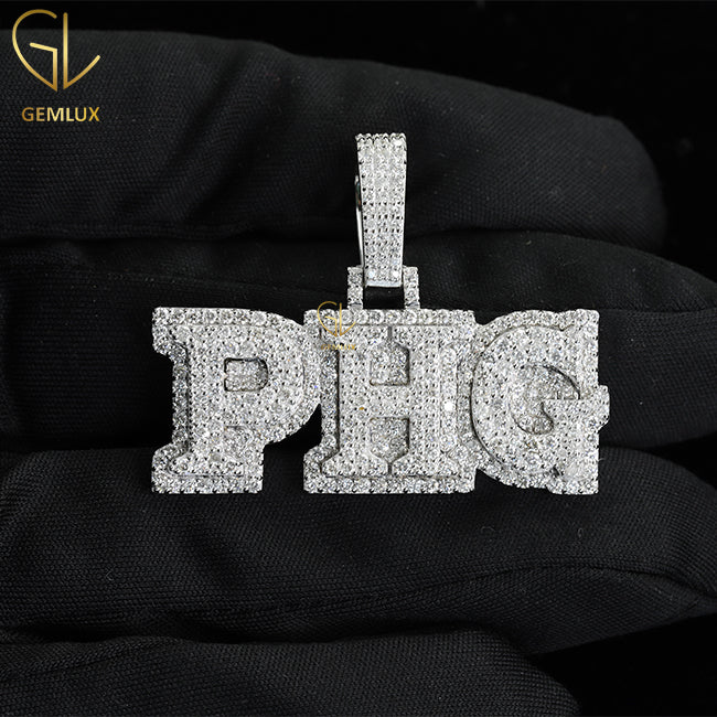 Iced Out Moissanite Diamond Custom Letter Hiphop Pendant