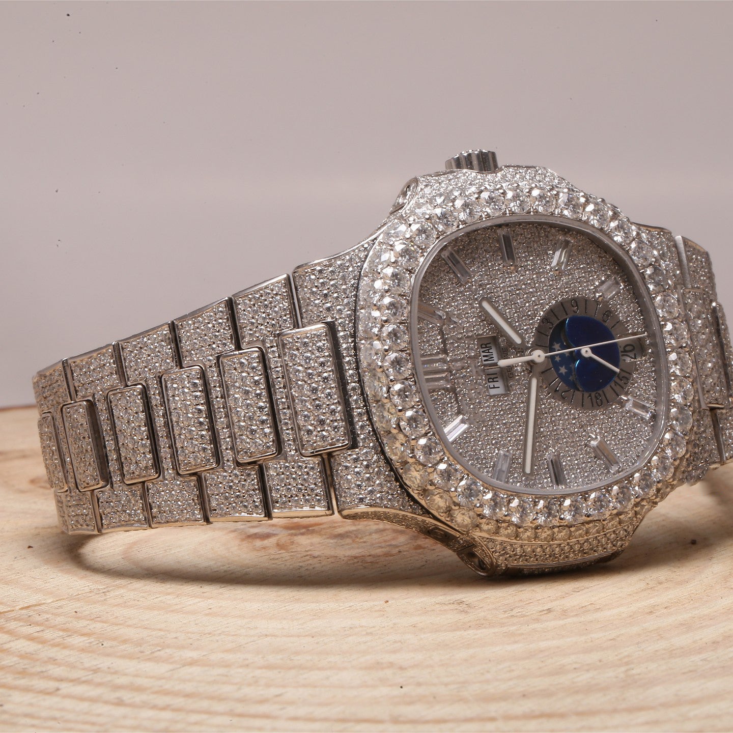 Luxury Wear Real VVS Moissanite Diamond Automatic Hip Hop Watch