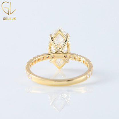 Marquise Cut Moissanite Engagement Ring