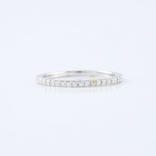 Delicate Moissanite Diamond Eternity Wedding Band