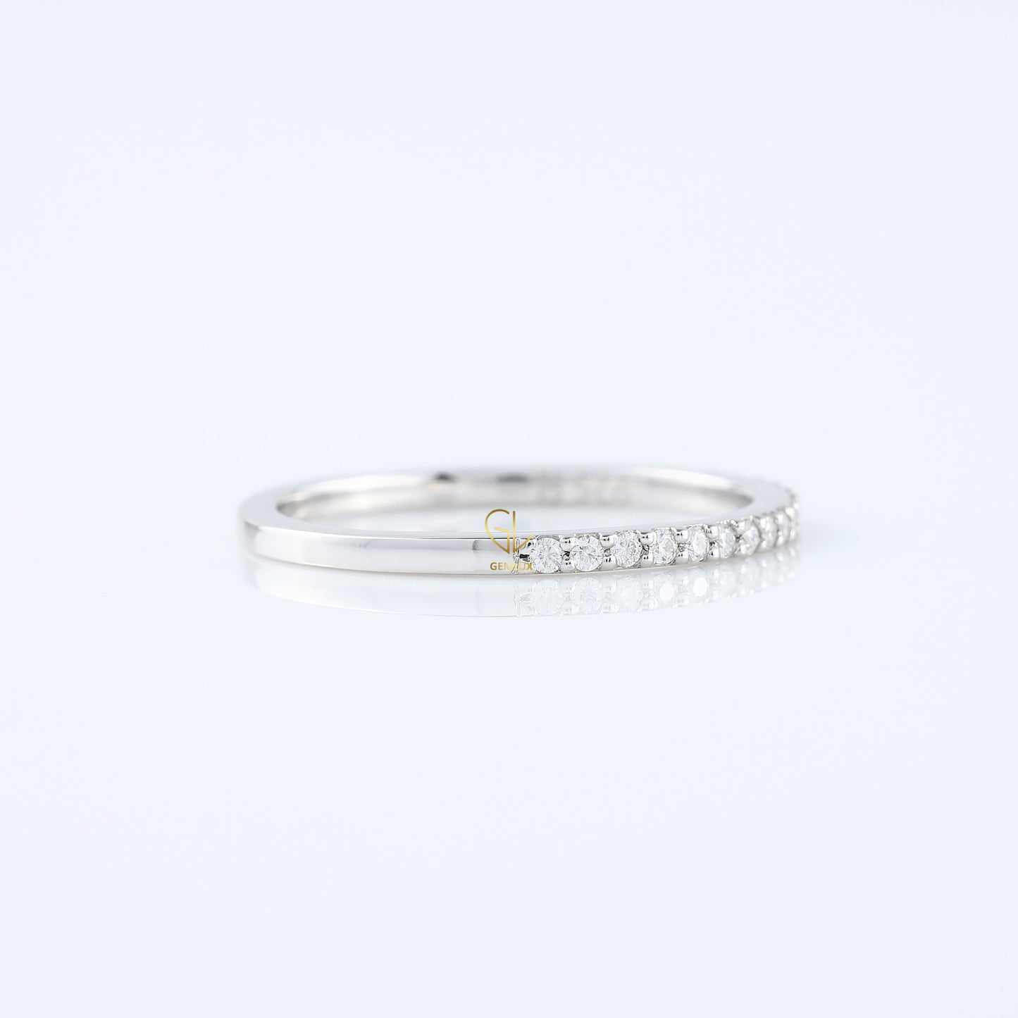 Delicate Moissanite Diamond Eternity Wedding Band