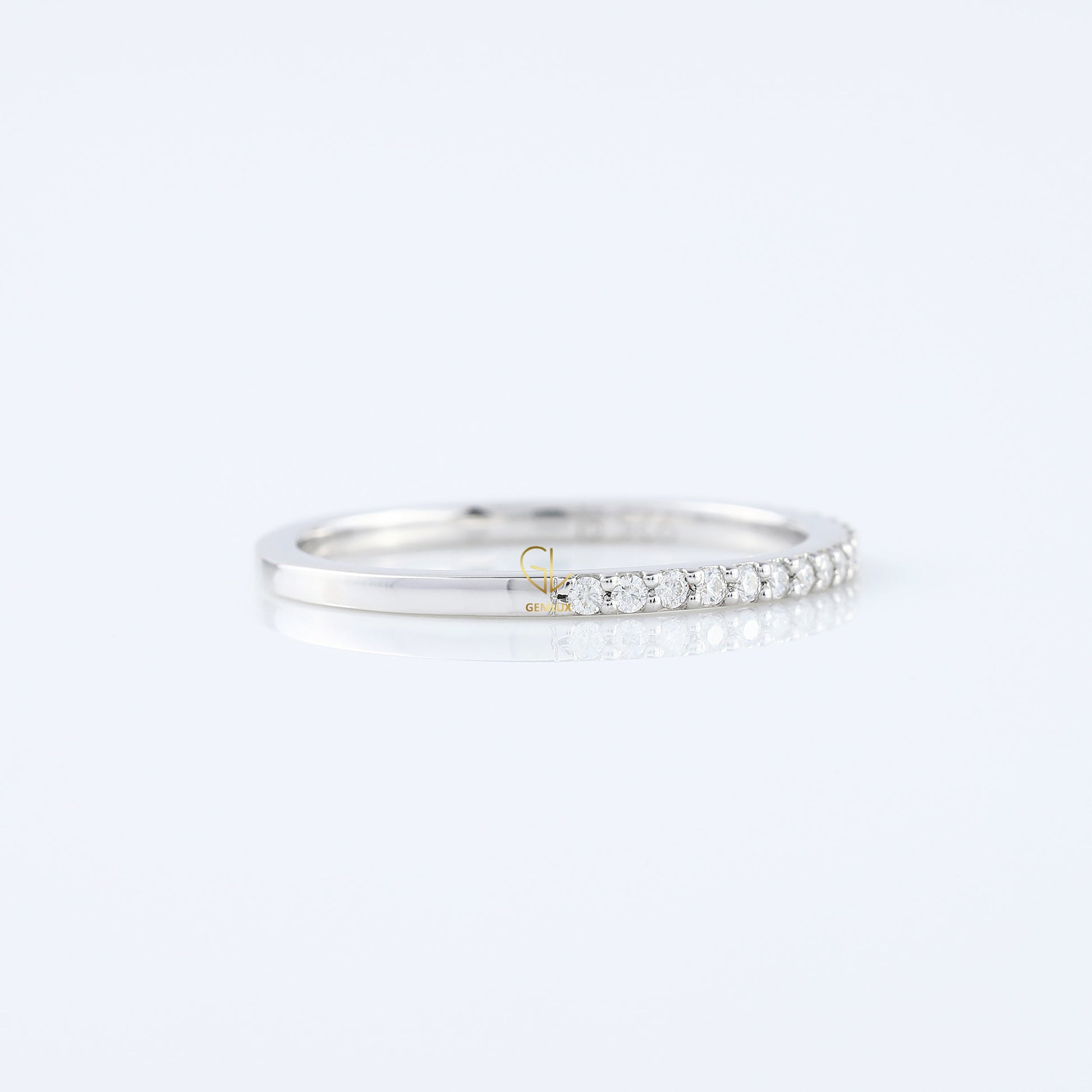 Delicate Moissanite Diamond Eternity Wedding Band