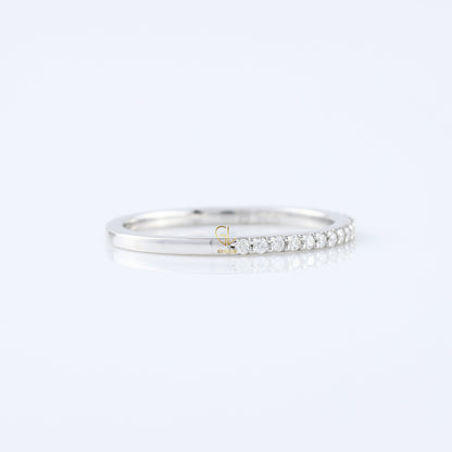 Delicate Moissanite Diamond Eternity Wedding Band