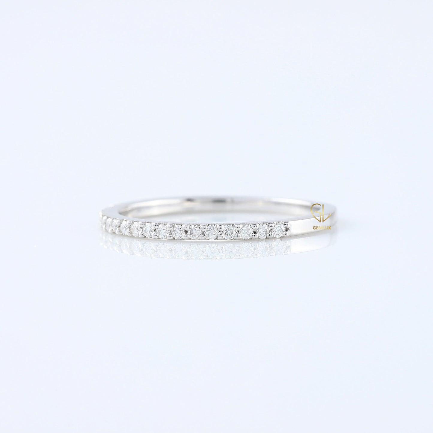 Delicate Moissanite Diamond Eternity Wedding Band