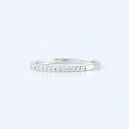 Delicate Moissanite Diamond Eternity Wedding Band