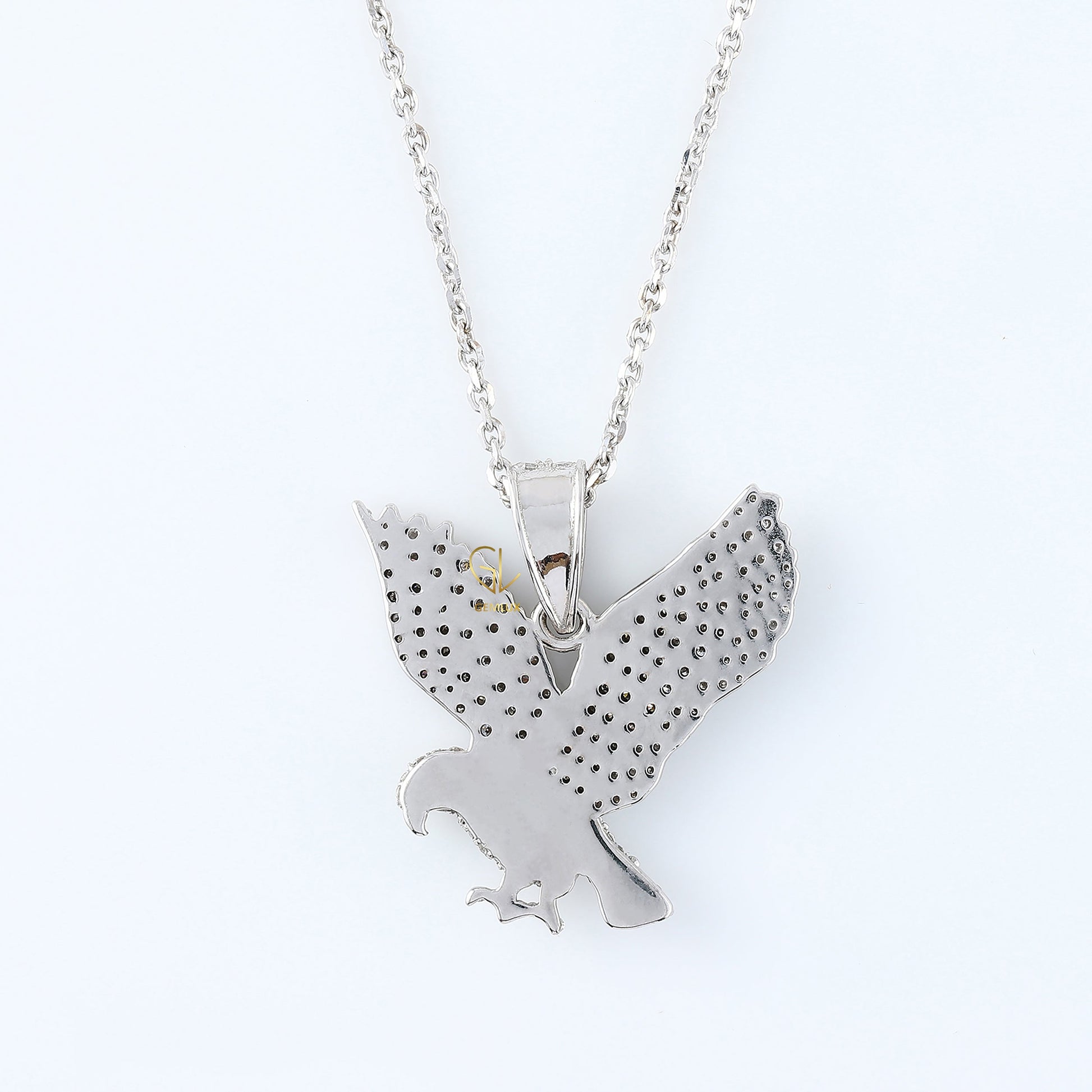 Lab Grown Diamond Swift Bird Swallow Flying Bird Necklace Pendant