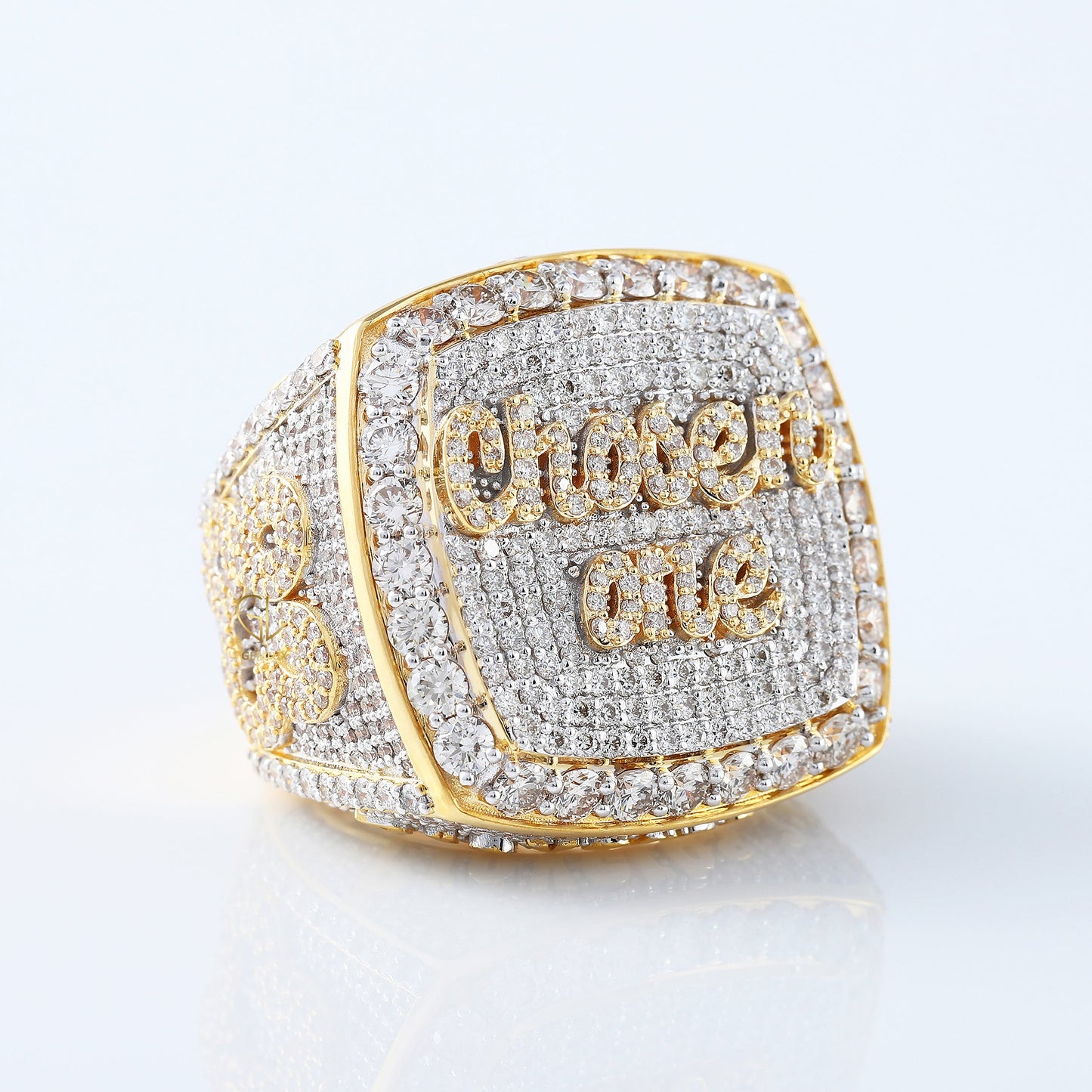 Customized Iced Out Lab Grown Diamond Letter Hip Hop Ring 