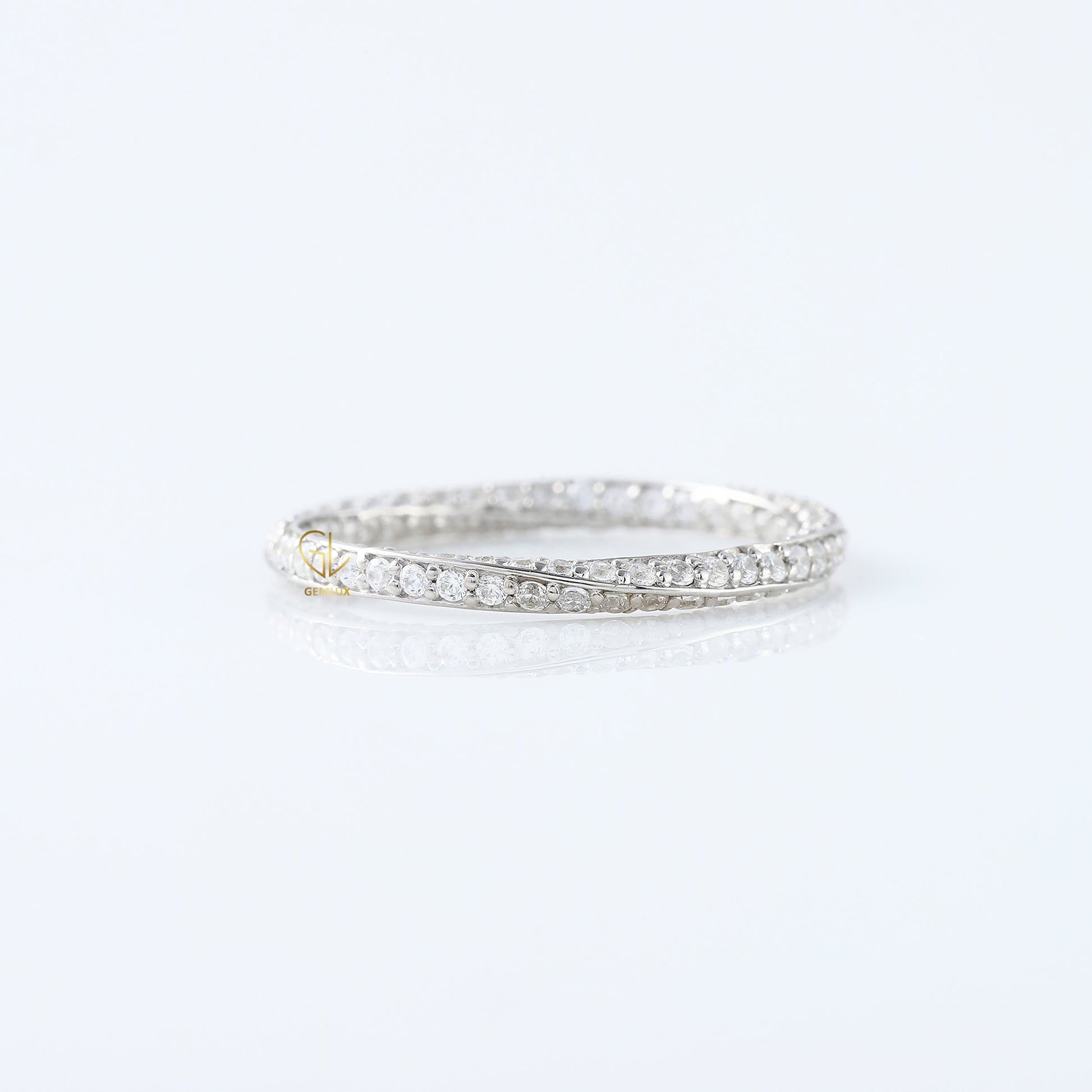 Art Deco Vintage Style Lab Grown Diamond Eternity Wedding Band