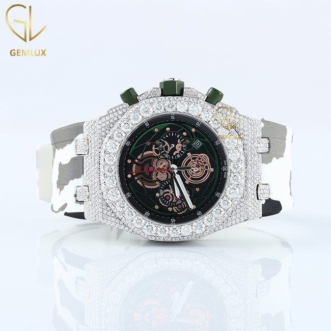 VVS D Color Moissanite Diamond Bling Bling Hip Hop Watch