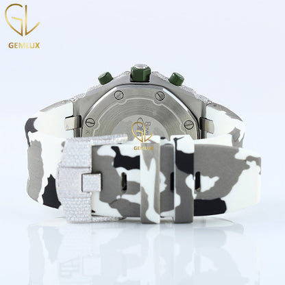 VVS D Color Moissanite Diamond Bling Bling Hip Hop Watch