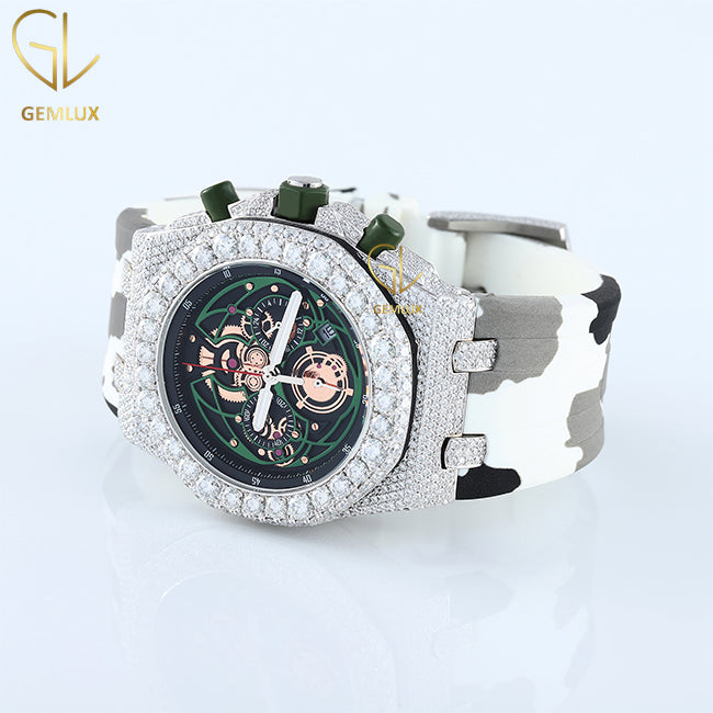 VVS D Color Moissanite Diamond Bling Bling Hip Hop Watch