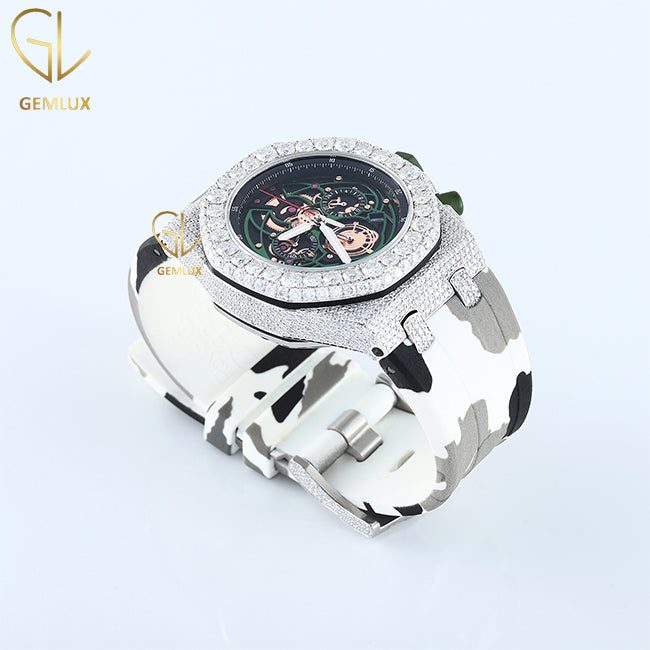 VVS D Color Moissanite Diamond Bling Bling Hip Hop Watch