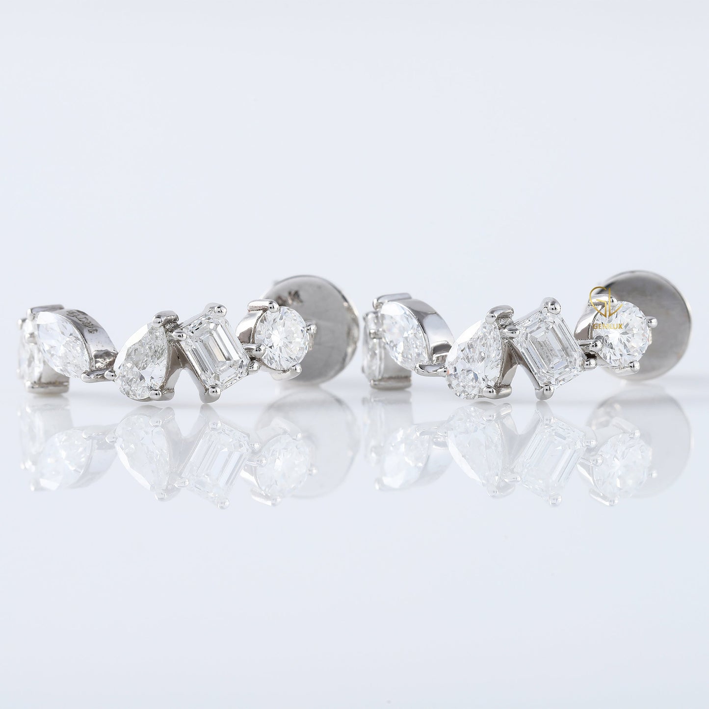 Fancy Cut Lab Grown Diamond Stud Earrings For Her