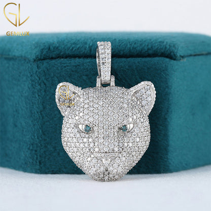 Green Eye Iced Out Panther Diamond HipHop Pendant