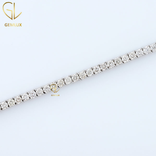 925 Silver Moissanite Diamond Tennis Chain