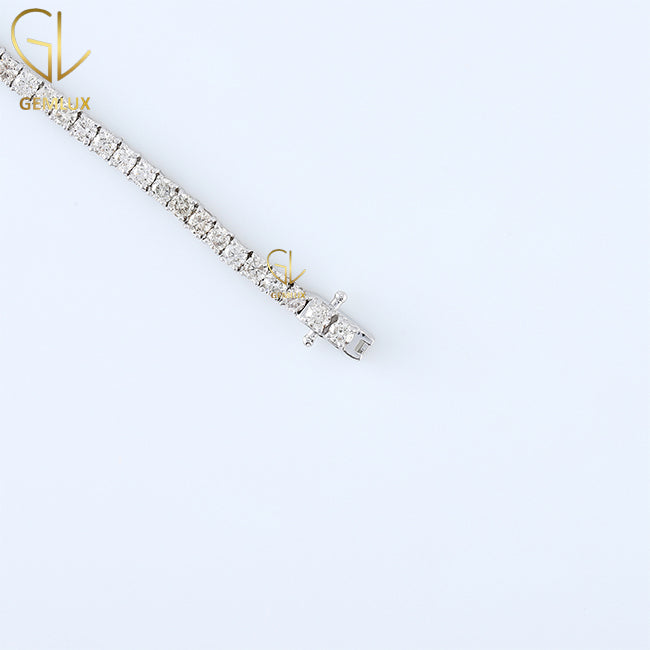 925 Silver Moissanite Diamond Tennis Chain