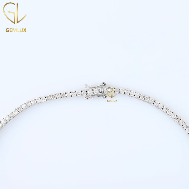 925 Silver Moissanite Diamond Tennis Chain