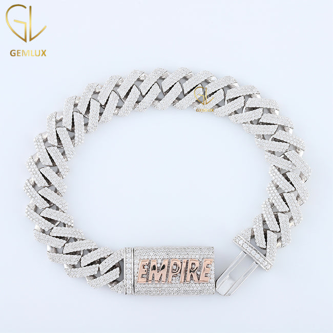 Iced Out Pass Diamond Moissanite Cuban Link Bracelet