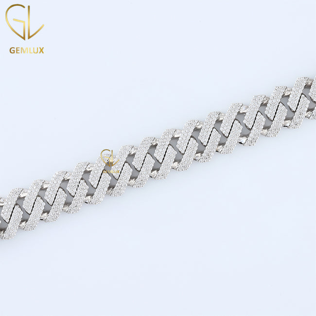 Iced Out Moissanite Cuban Link Hip Hop Chain