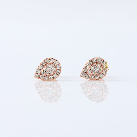 Moissanite Diamond Pear Shape Stud Earrings