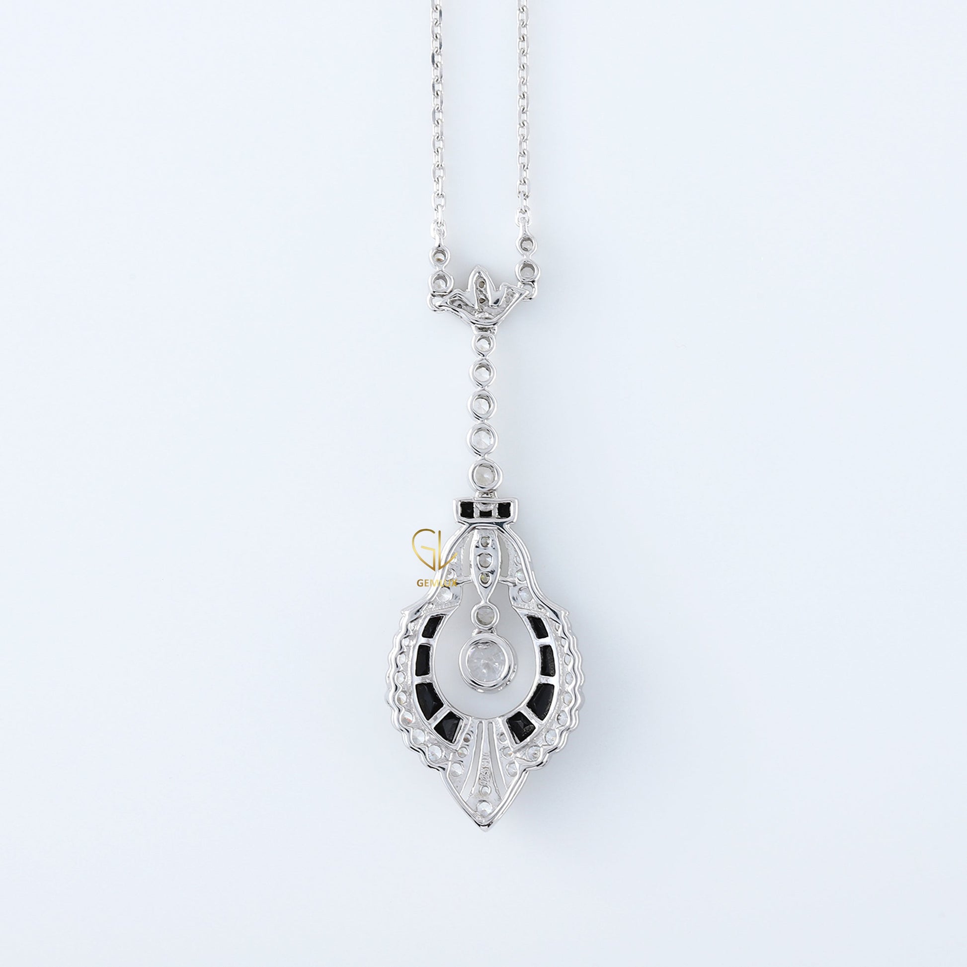 Vintage Inspired Art Deco Wedding Necklace Pendant