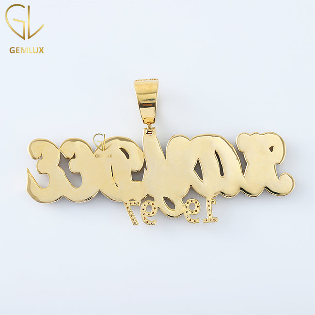 Custom Iced Out Letter Name Hiphop Charm Pendant