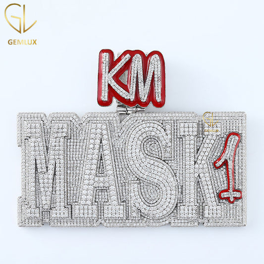 Iced Out Luxury Moissanite Diamond Letter Hiphop Pendant