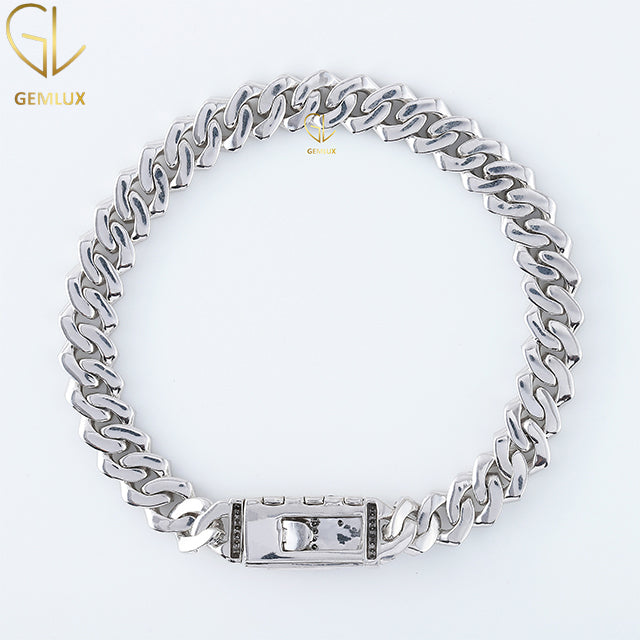 Moissanite Diamond HipHop Iced Out Cuban Link Chain Bracelet