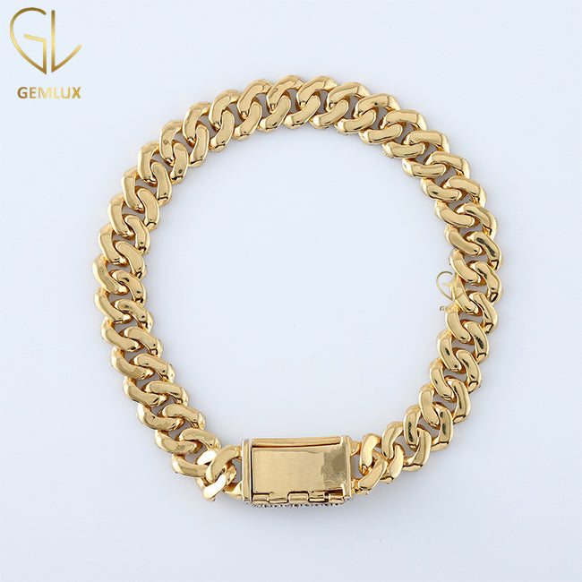 Iced Out Moissanite Diamond Cuban Link HipHop Bracelet