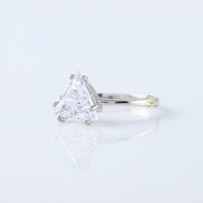 Trilliant Cut Moissanite Diamond Engagement Ring