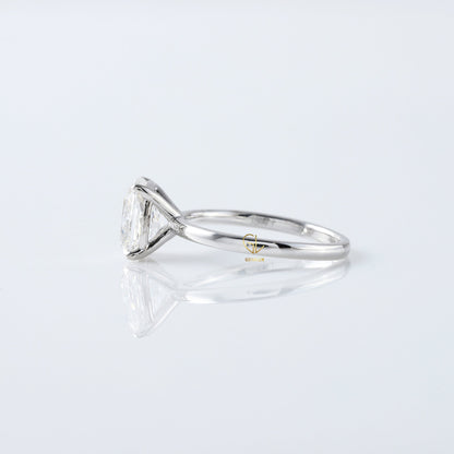 Elongated Cushion Cut Moissanite Diamond Engagement Ring