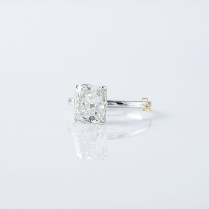 Elongated Cushion Cut Moissanite Diamond Engagement Ring